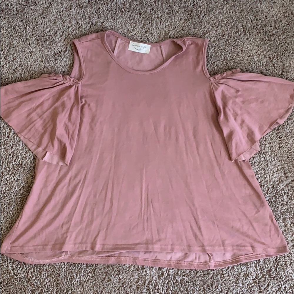 Lavender Field Open Shoulder Blouse